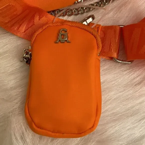 NWT Steve Madden Crossbody Bag w/ Airpod Pouch - Orange - Picture 12 of 17